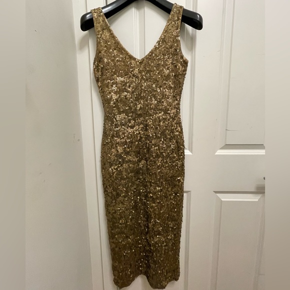 Donna Karan NY Sequined Body Con Dress - Picture 2 of 9